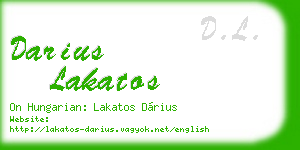 darius lakatos business card